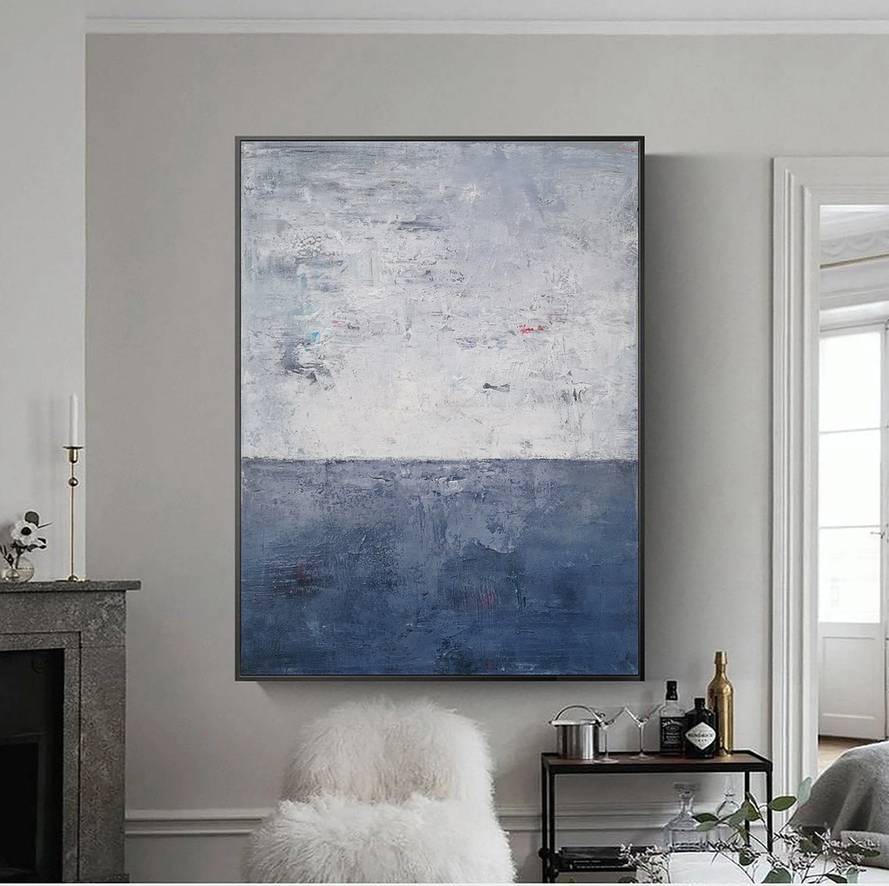 Painting Canvas Deep Coastal Abstract Canvas Artwork ZFP4Z wall art